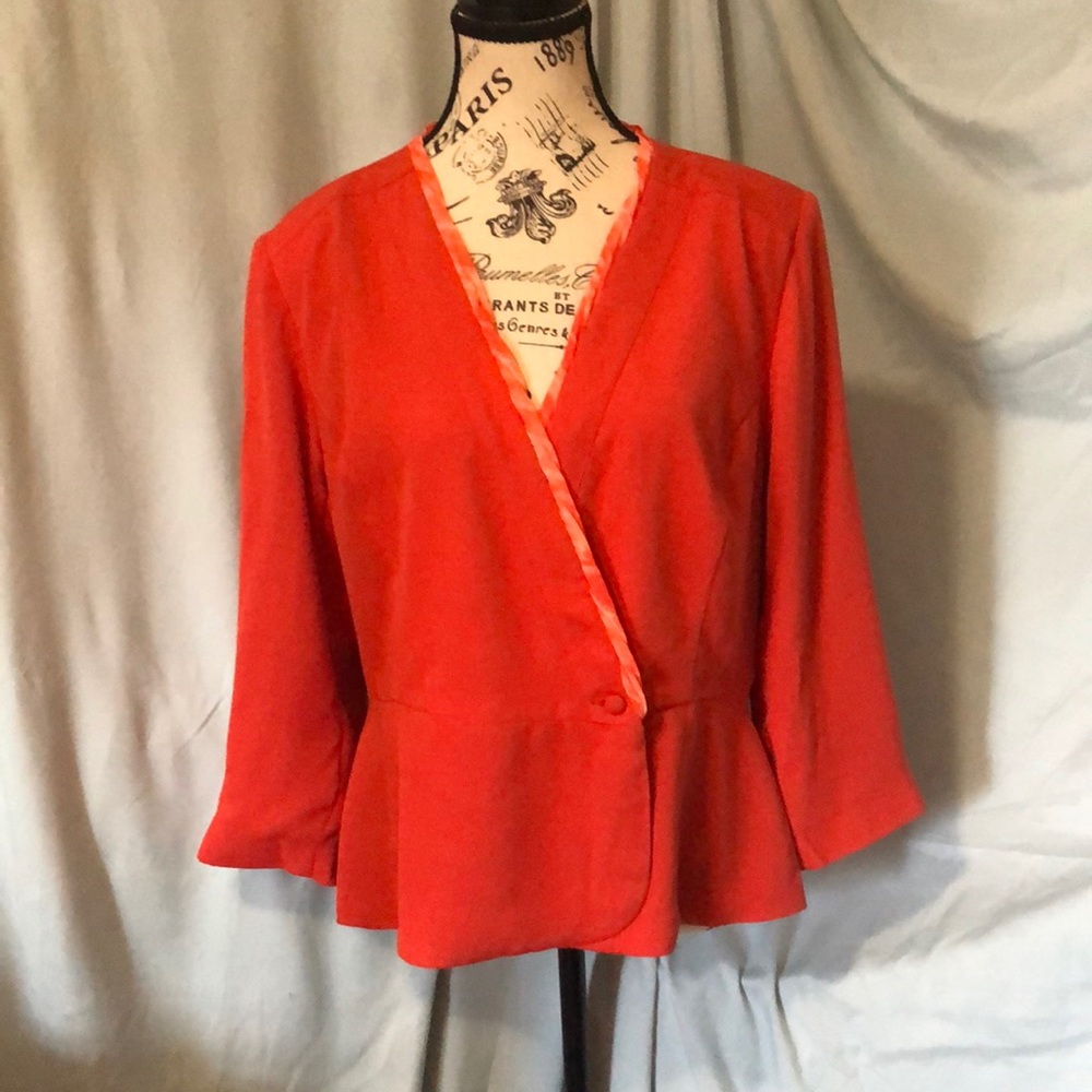 NWT Cabi Grenadine Jane Jacket Blazer Tie-Dye Sheer edge Detail. Size 8